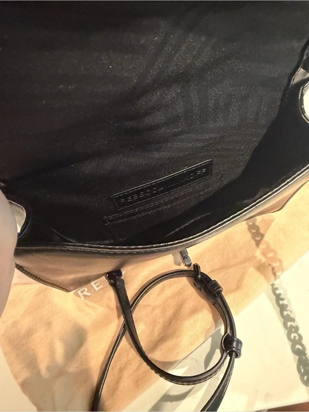 NWT Rebecca Minkoff Black Quilted Crossbody Bag